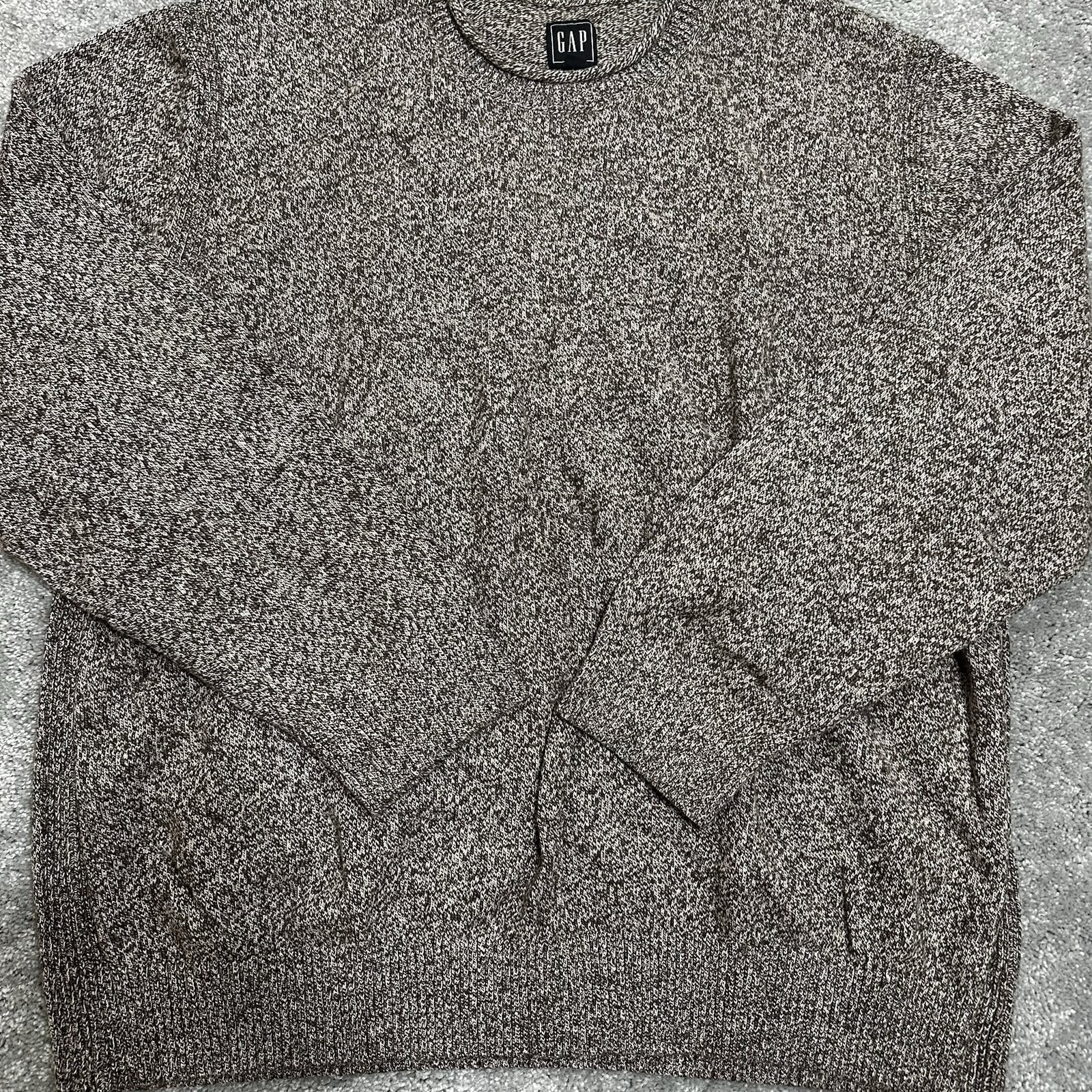 Vintage Gap Men’s Sweater 3XL Roll Neck Wool Blend Abstract Y2K