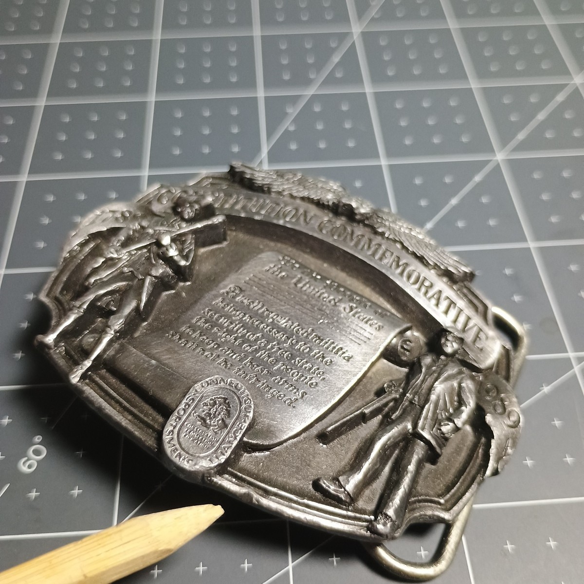 Buckle: Constitution 1789-1989. “We The People” Commemorative Pewter