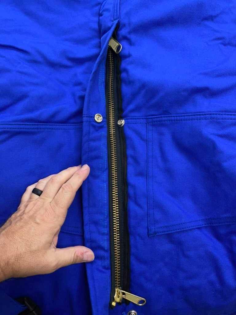 MCR Safety FR Men’s XXXXL 4XL Blue Insulated Arctic Survival Bib Coverall HRC 3