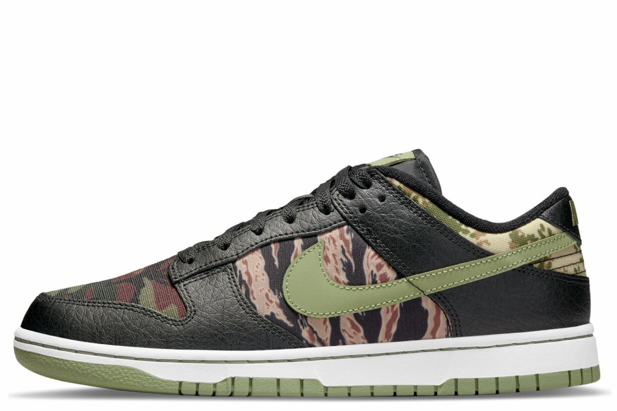 Nike Dunk Low SE “Crazy Camo” Black/Oil Green-White DH0957-001 Size 7-11 NEW