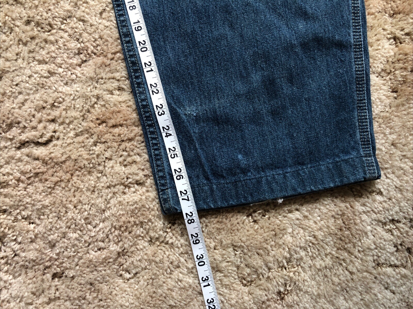Members Mark Men’s Blue Jeans Size 42×30 Vintage Carpenter Pants W42 L30