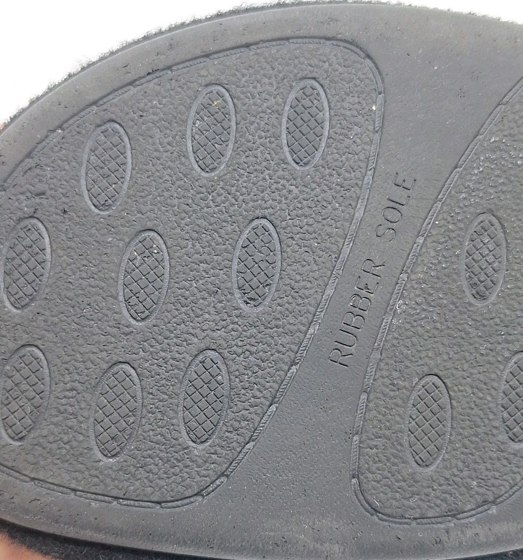 Shepherd Rubber Sole Wool House Shoes Slippers Black Size 43 Made In Spain