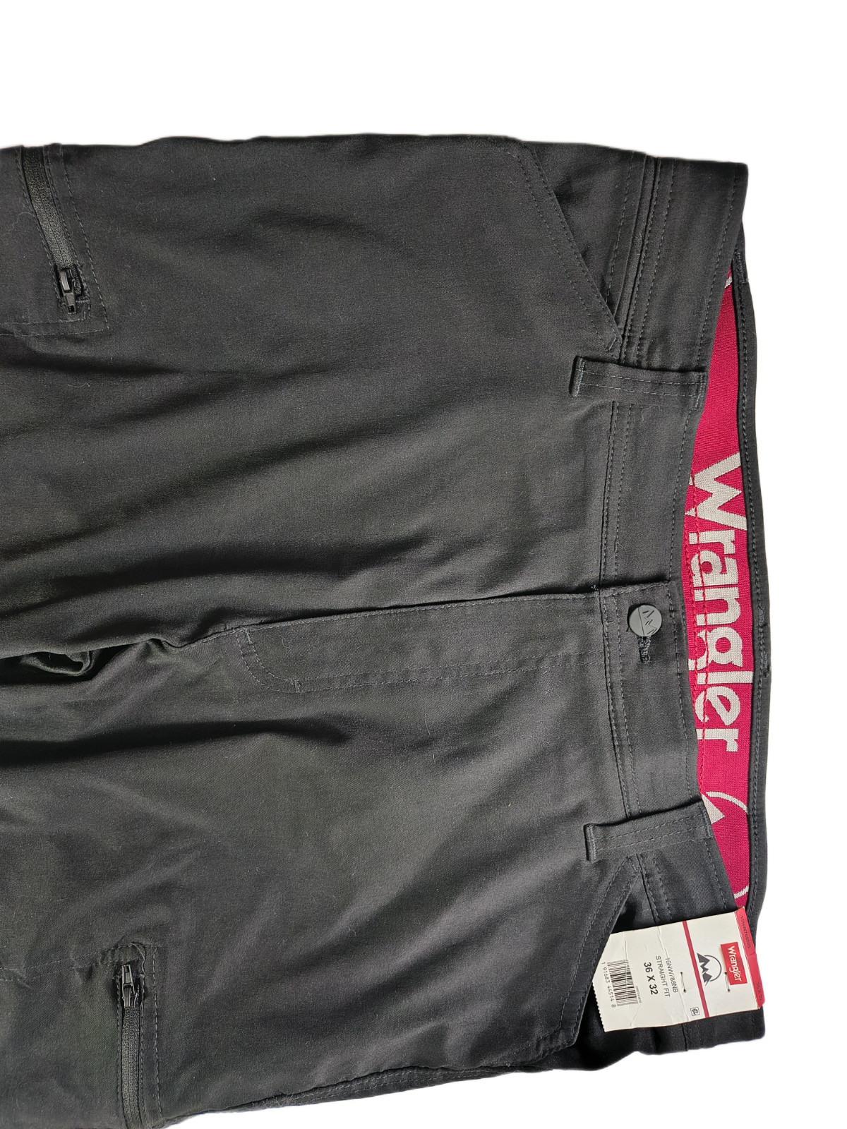 Wrangler Mens Pants 36×32 Black Outdoor Straight Fit Cargo Hiking SU 02/06/26/C