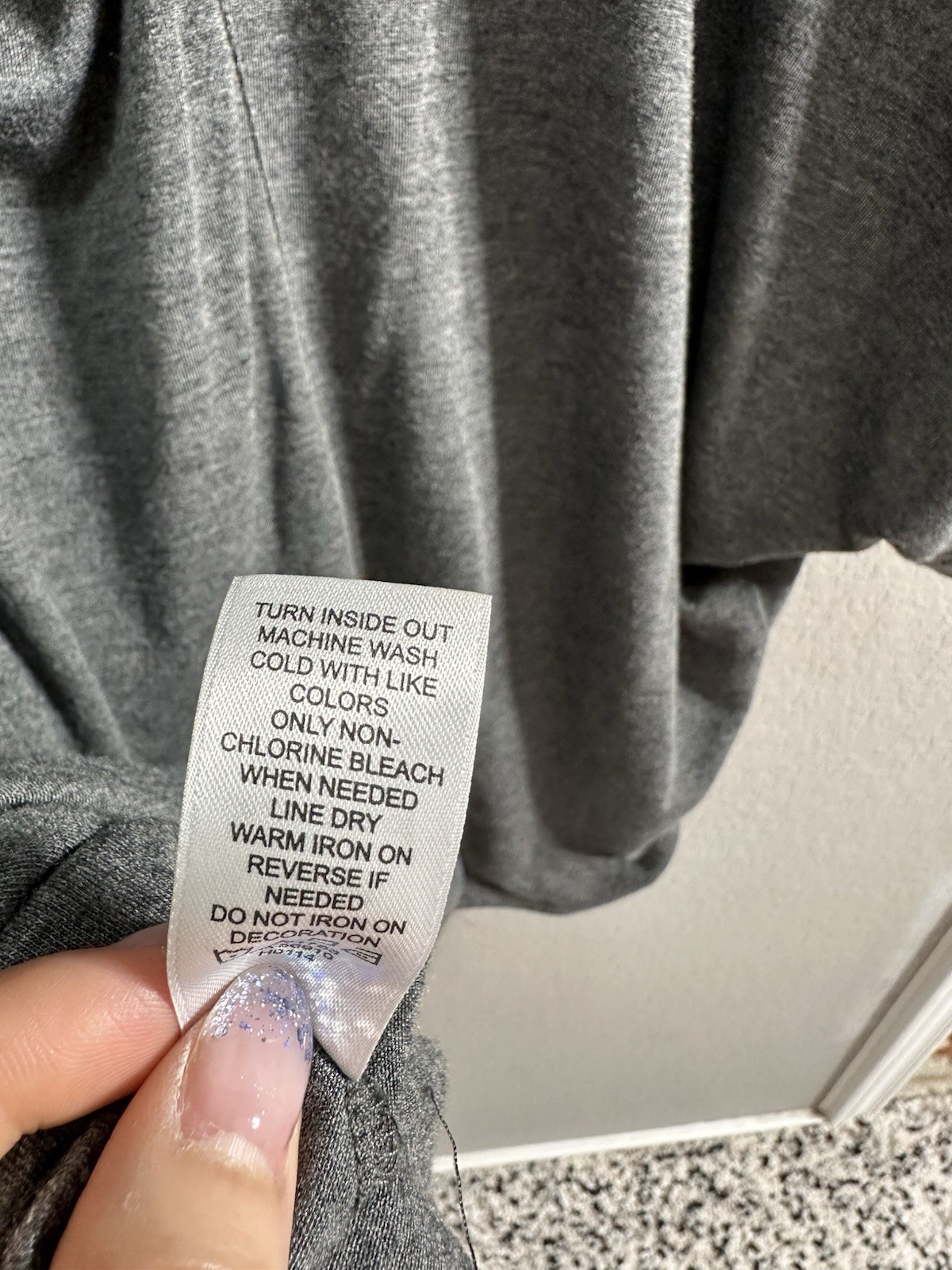 Maurices Women’s Gray Geometric Embroidered Beaded V-Neck Dolman Tunic Top 2X