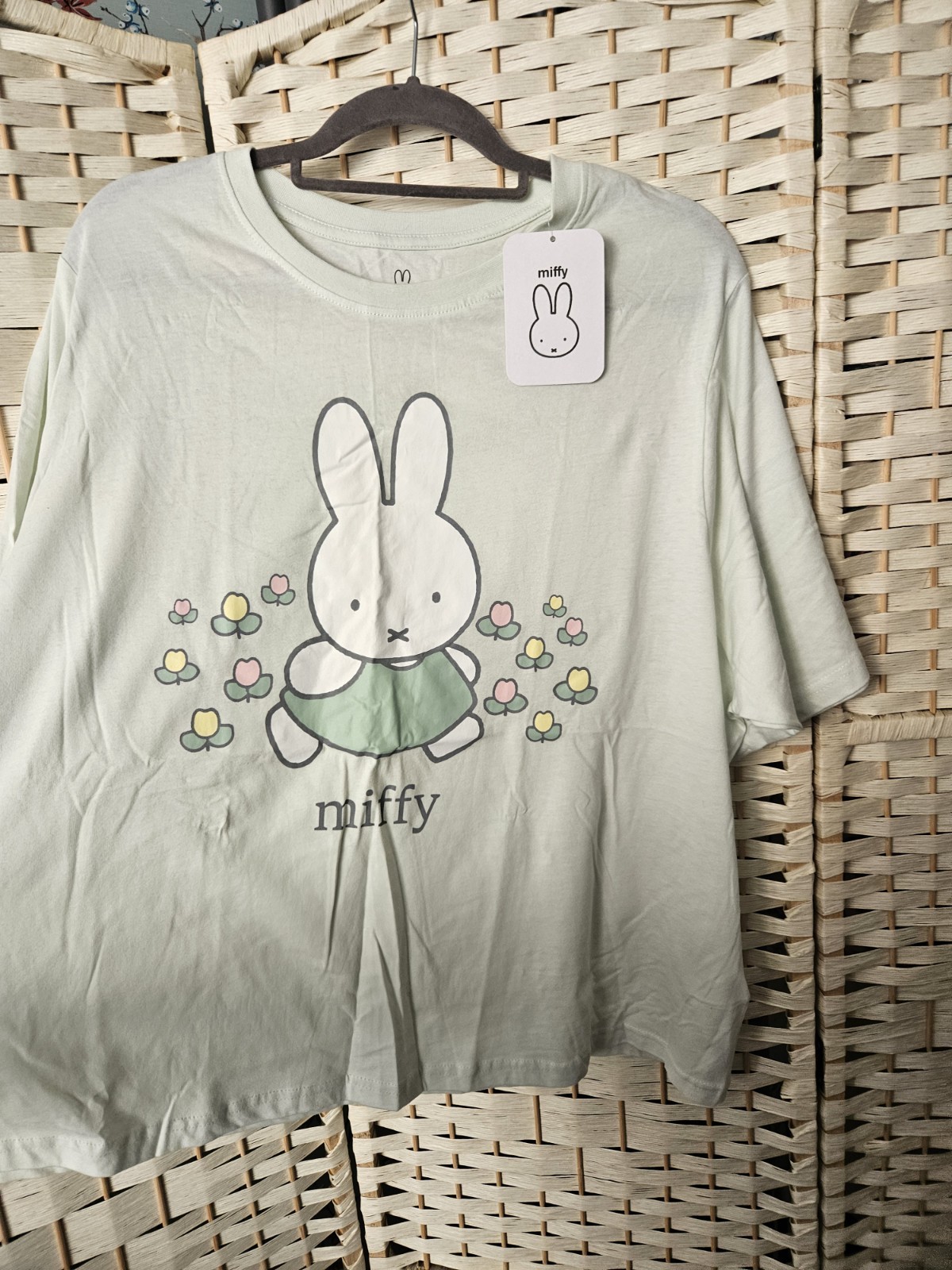BNWT 2XL 22 24 Primark MIFFY print green pyjama top 100% Cotton summer cute