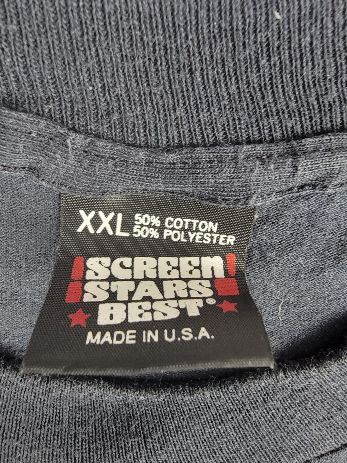 Screen Stars Best Vintage 90s Blank T-Shirt Mens XXL Faded Black Single Stitch