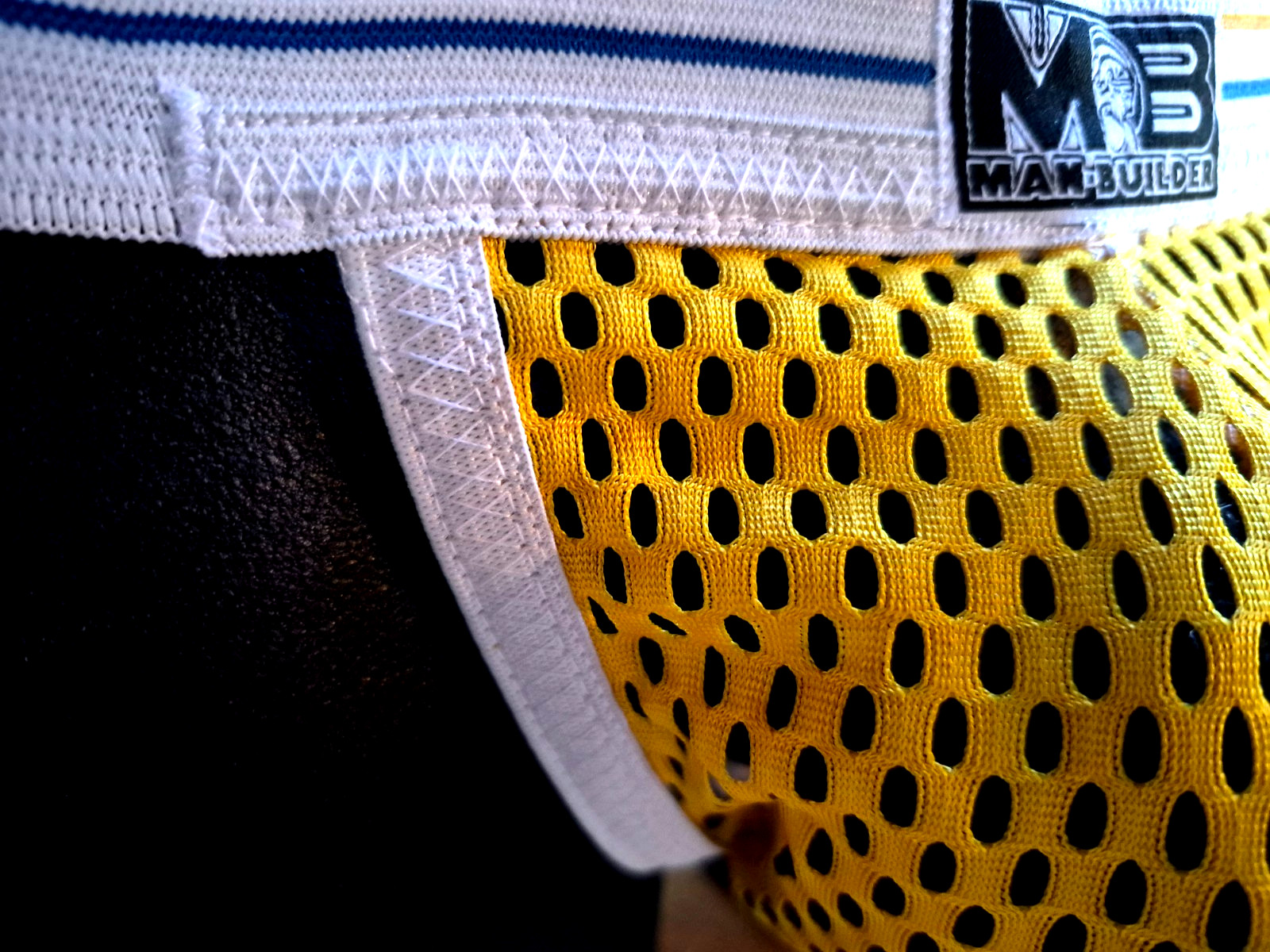 Modern Fit Yellow Mesh Jockstrap, See-Through Jock, Retro Athletic Supporter