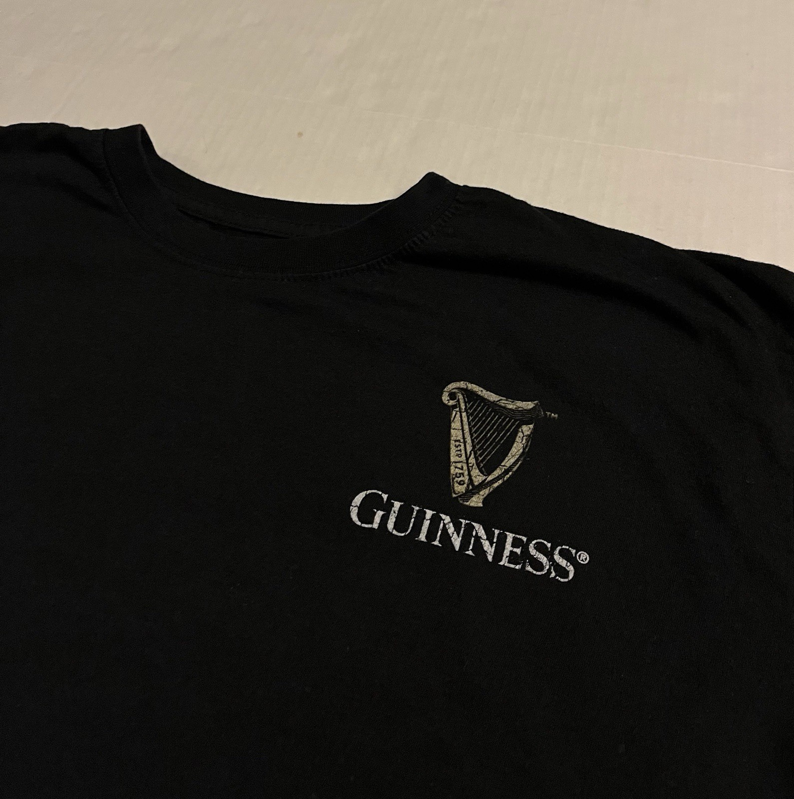 NEW Guinness Beer Turtle Harp Pint Graphic T-Shirt LARGE Black Gate Dublin Irish