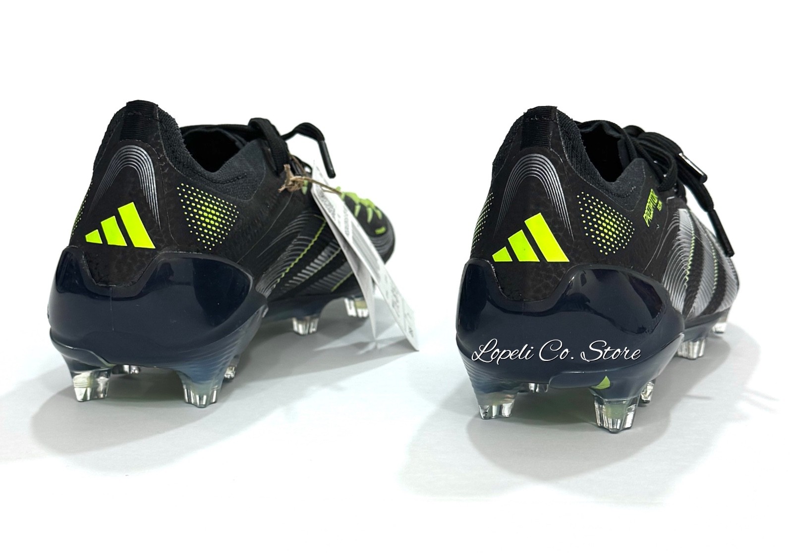 Adidas Predator Elite FG Electric Stealth Black Cleats JI1085 Mens 6.5 – 11.5