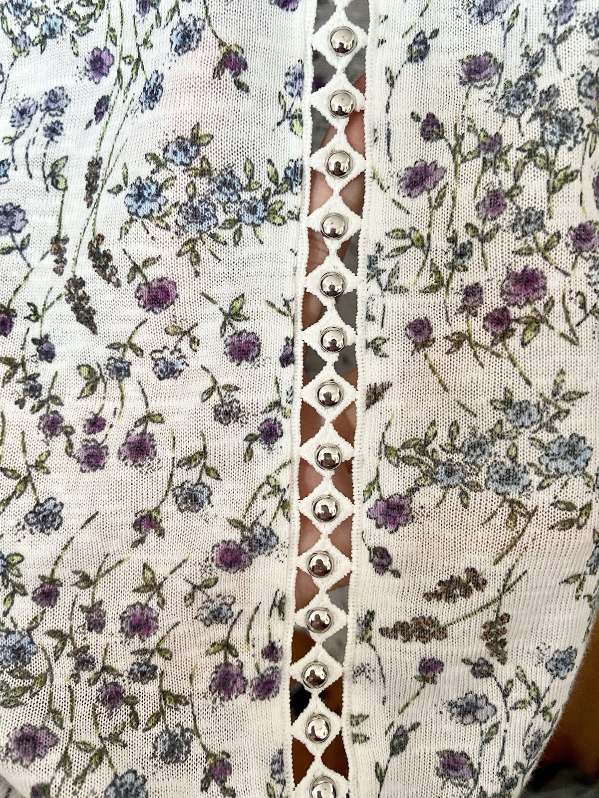 Next White Floral Vest Top | Longline Sleeveless Tunic | Cottagecore | Size 8