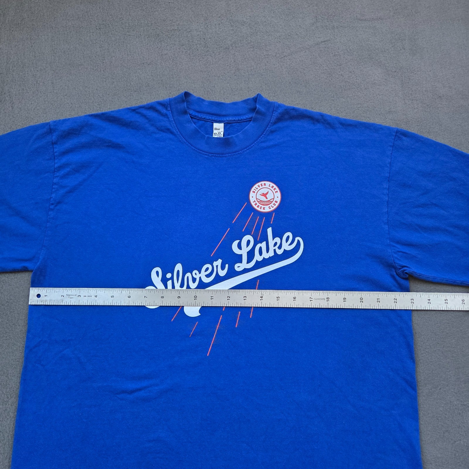 Silver Lake Track Club T Shirt Mens Size Large Spring Classic 25 Blue Cotton Tee