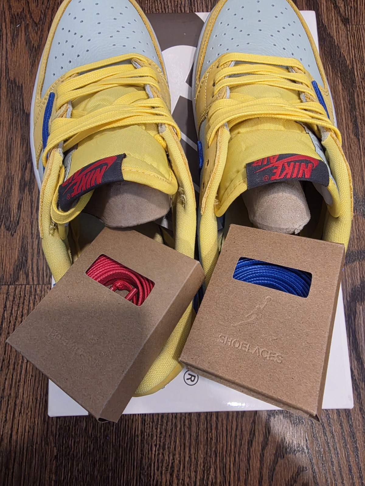 Travis Scott Women Air Jordan 1 Low SP Canary Size 9
