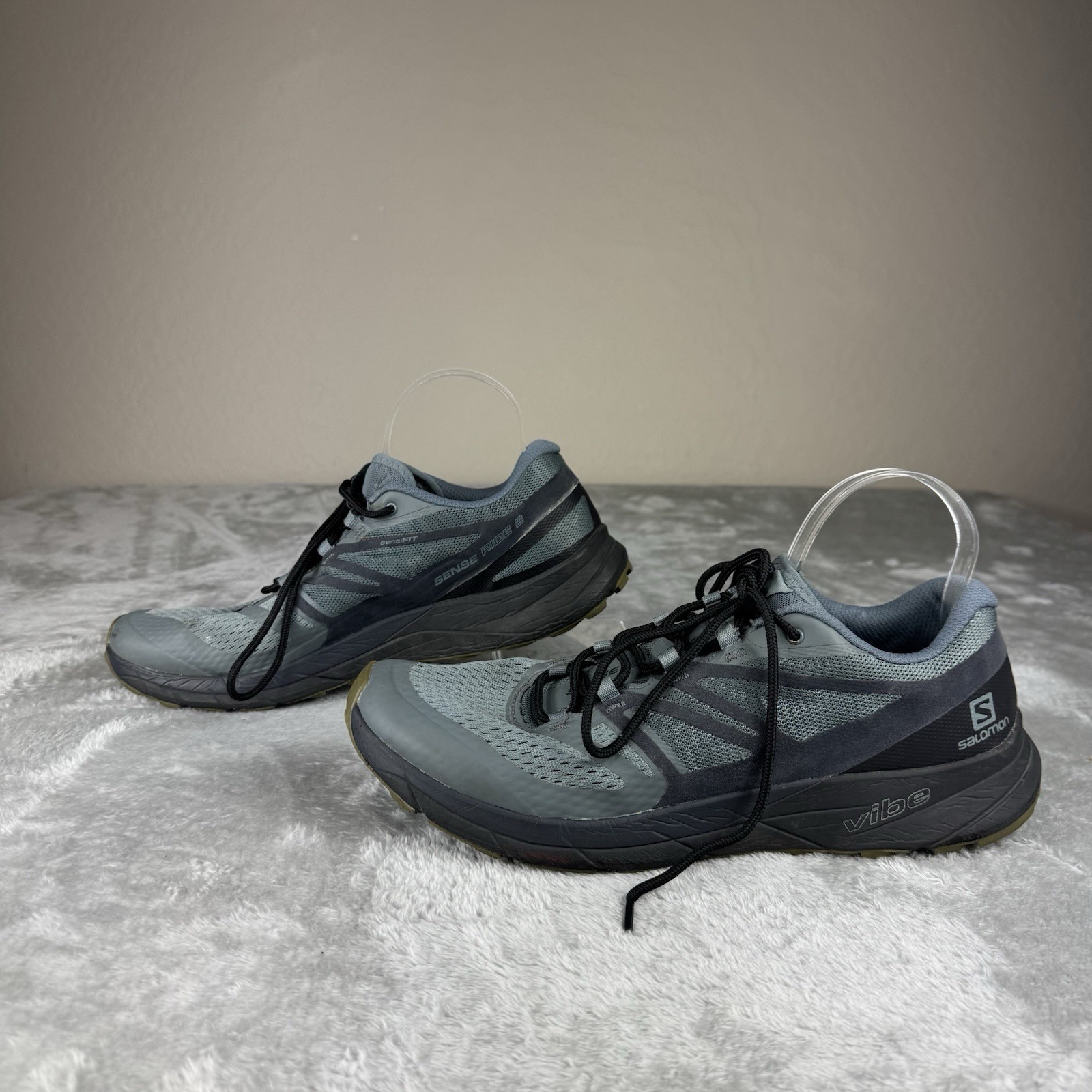 Salomon Sense Ride 2 Trail Running Shoes Gray Black Men’s US 12 EU 46 2/3