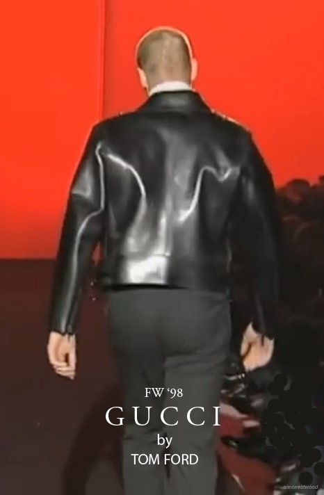 Gucci Tom Ford FW98 Runway Biker Leather Jacket — IT 46 / US 36 — Rare Archival