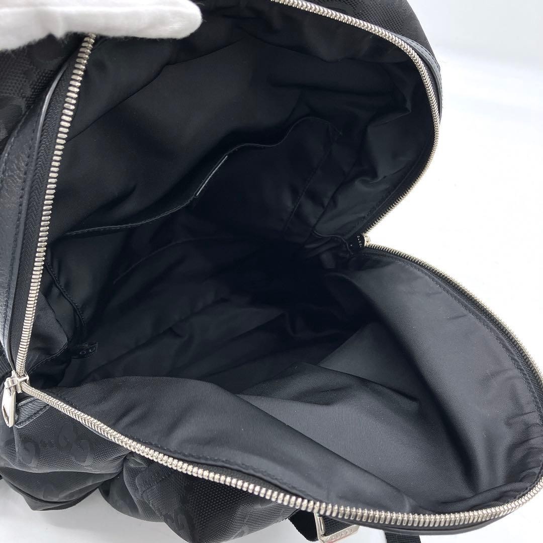 GUCCI Off The Grid backpack GG pattern nylon black Gift Present 0629b