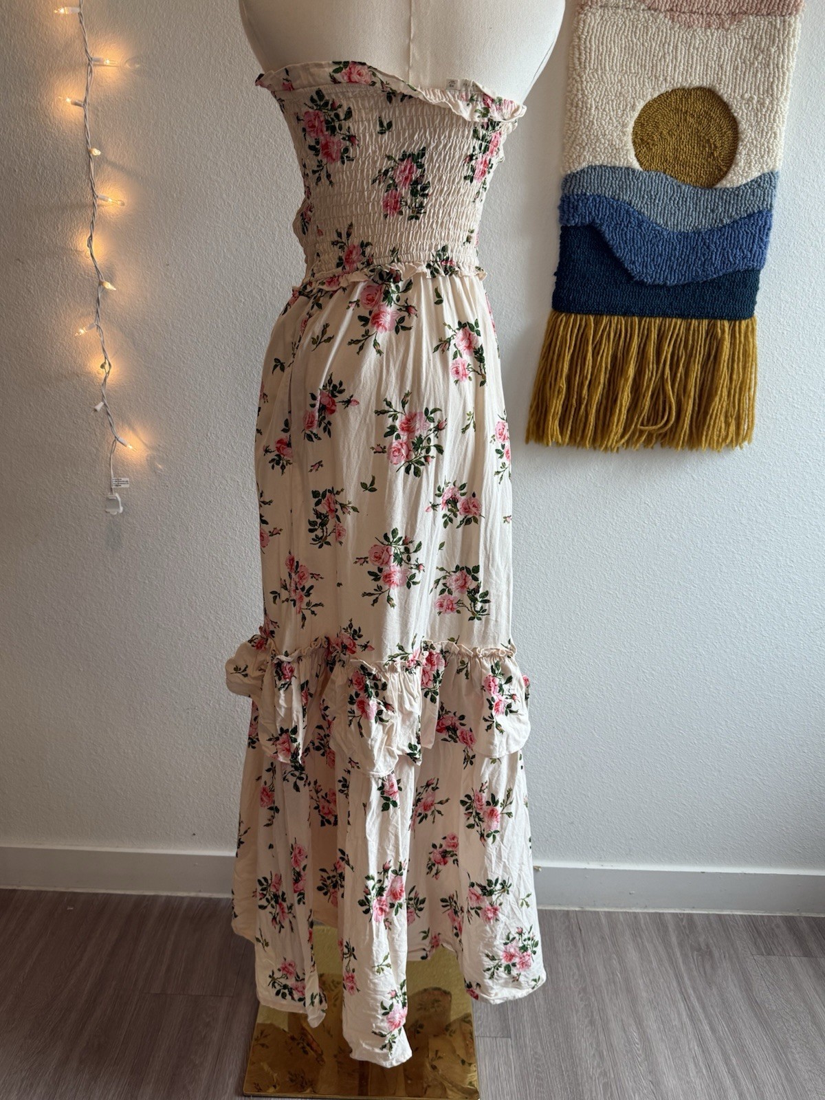 Happy x Nature Women’s XS Dress smocked Floral Boho By Kate Hudson