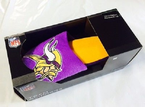 Minnesota Vikings Big Logo SLIDE SLIPPERS New – FREE SHIPPING
