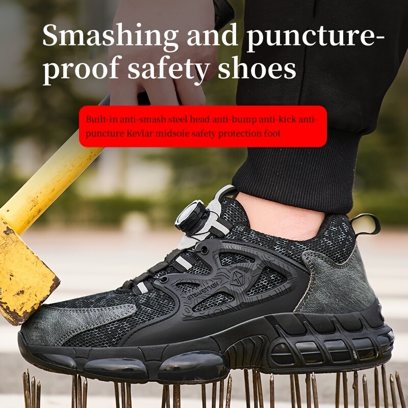 Work Indestructible Safety Shoes Steel Toe Work Boots Breathable Men Sneakers