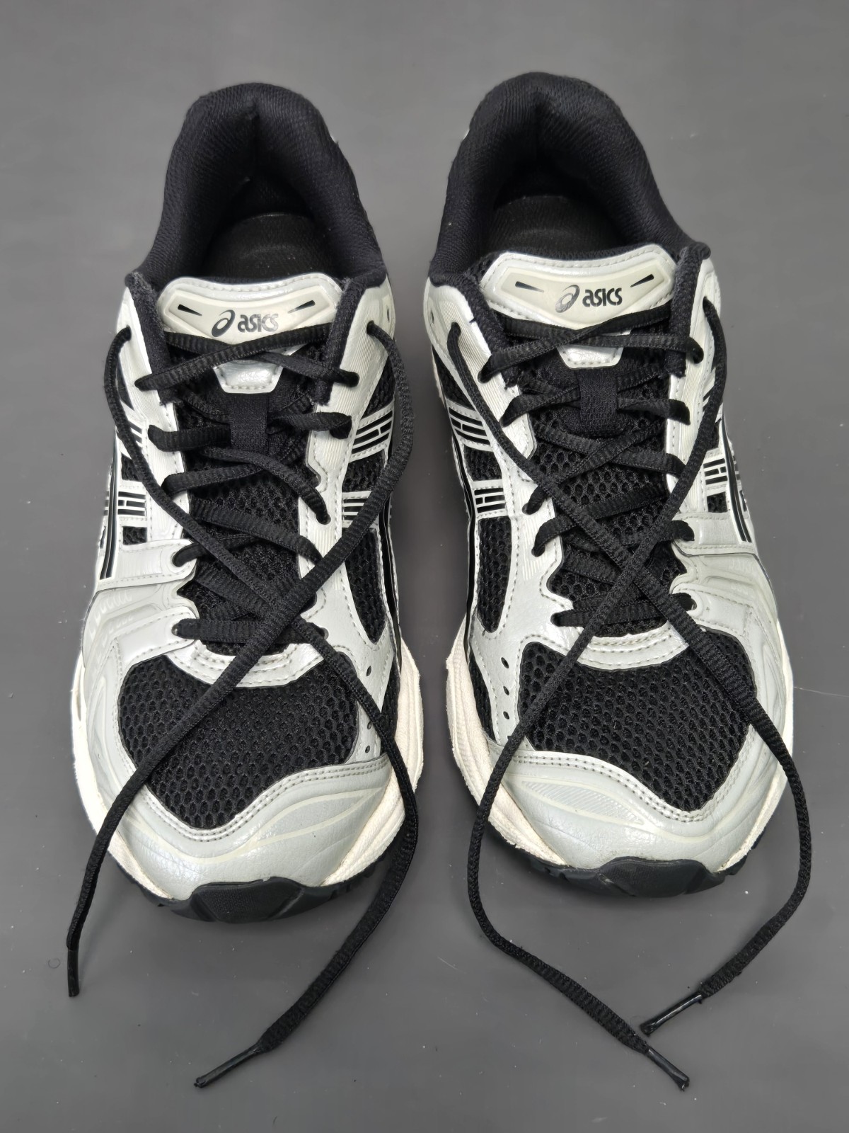 Asics Gel Kayano 14 Black Silver Gray 1201A019 Size 9 Mens Athletic Shoes