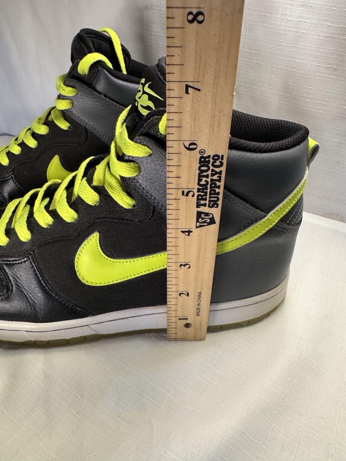 Nike Dunk 6.0 Premium High Grey Volt Black Mens Size 10.5 Sneakers 506266-007