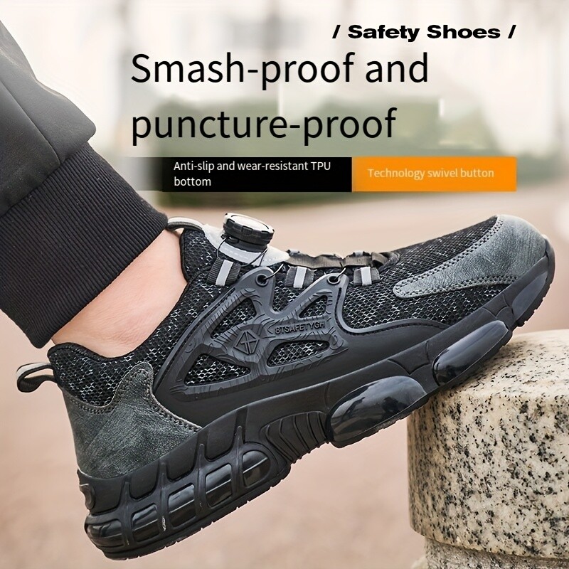Work Indestructible Safety Shoes Steel Toe Work Boots Breathable Men Sneakers