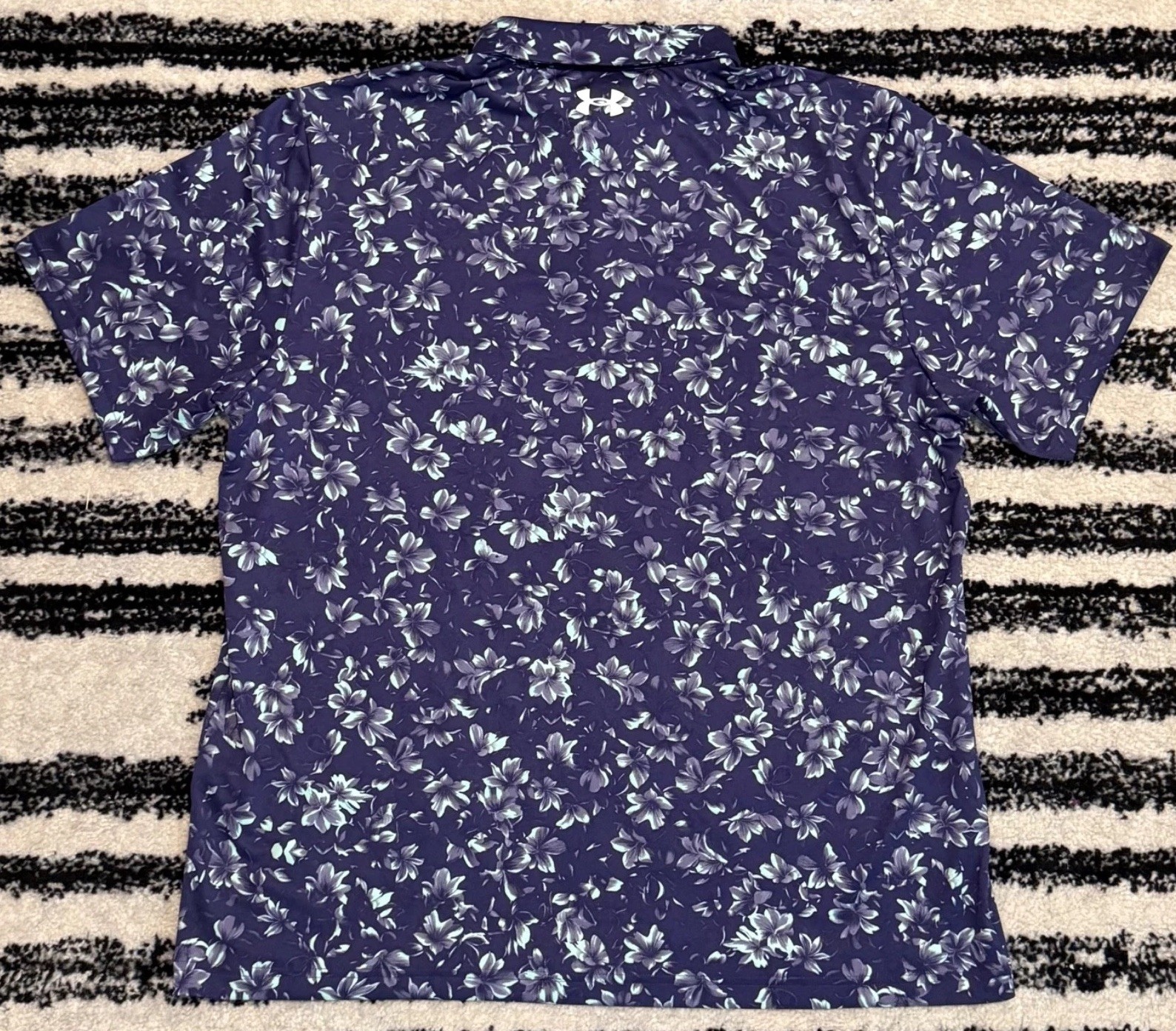 Under Armour Matchplay Printed UPF 40 Polo Golf Shirt Floral Purple Men’s L-XXL