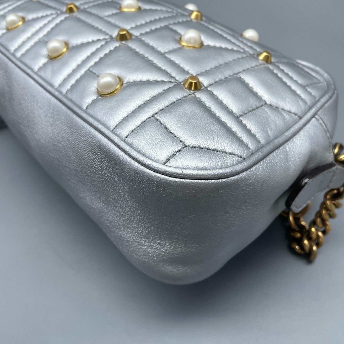 Gucci Pre-Owned Authentic Camera Bag Silver 24*14*7cm Silver