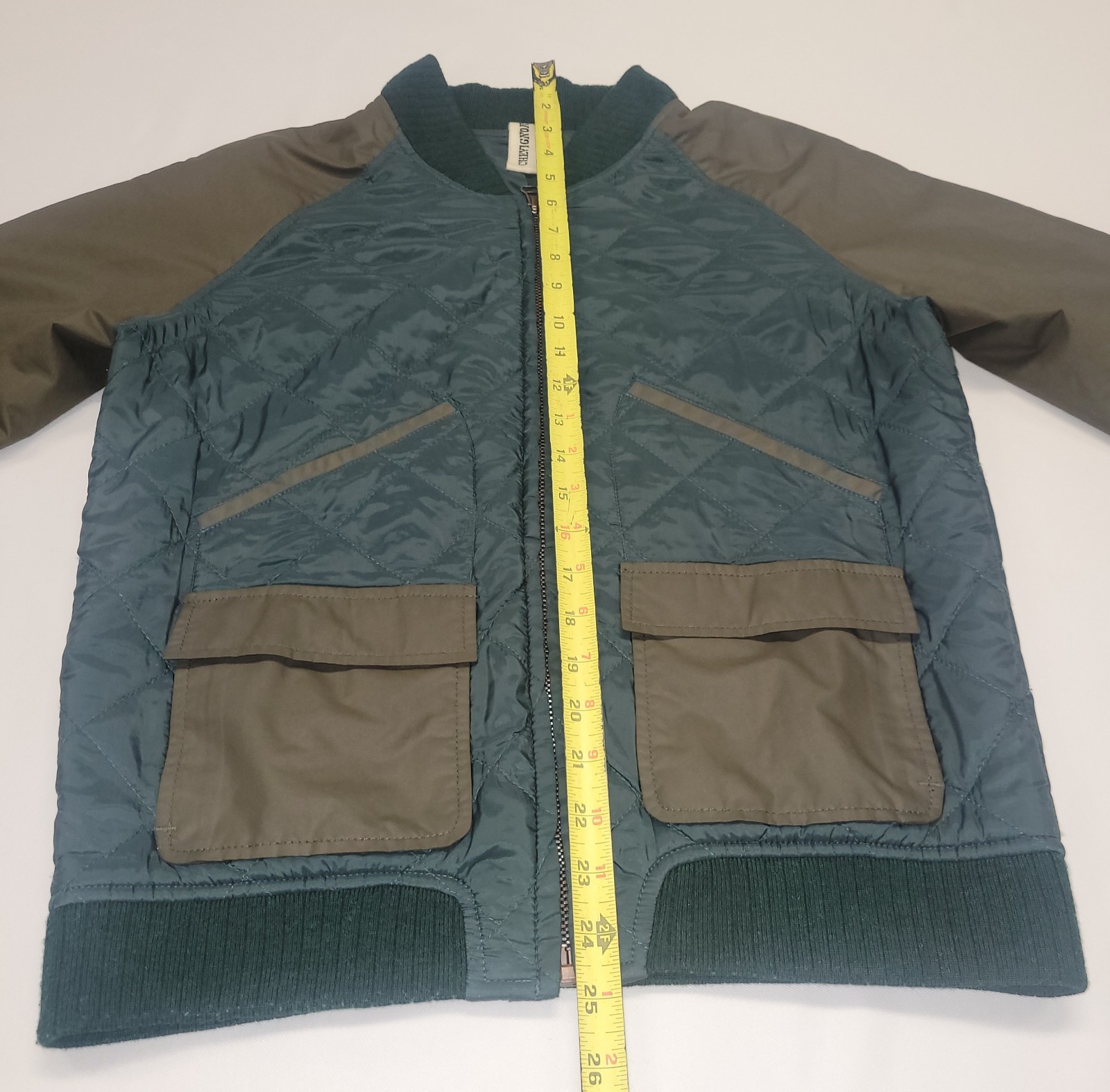 Chevignon Womens Quilted Full Zip Windbreaker/Color Green/Size Medium*SEE NOTES*