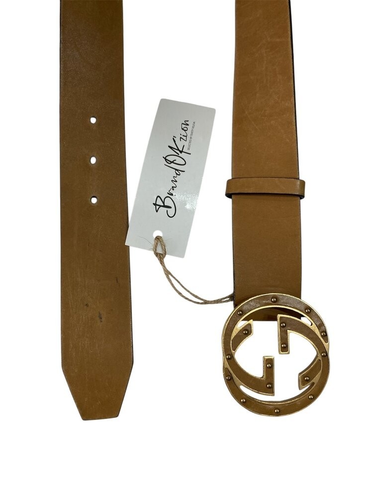 GUCCI Leather Belt Brown 80cm
