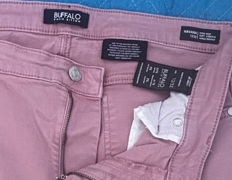 Buffalo David Britton Sz 12 / 32 Havana Pink Colored Jeans