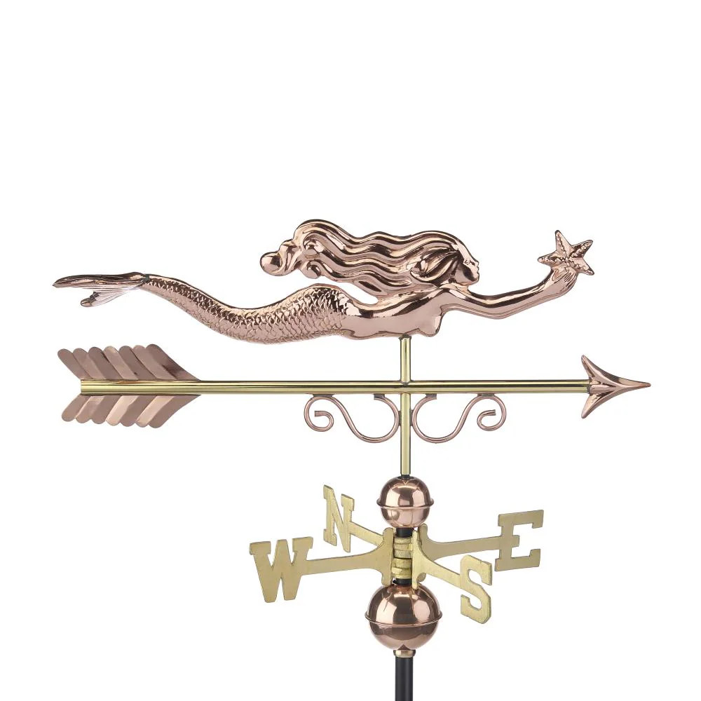 Good Directions Copper Copper Roof-mount Mermaid Weathervane|22332
