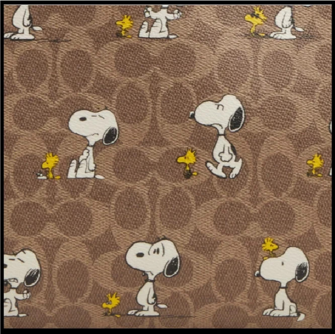 COACH CBJ89 City Tote Bag PEANUTS Snoopy Signature Coated Canvas Outlet New SMM
