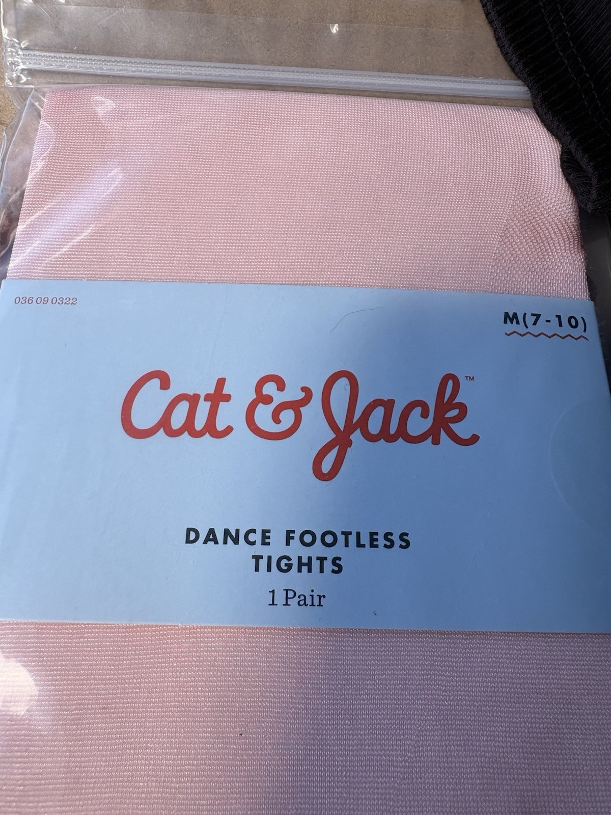 Cat & Jack Girls Dance Footless Tights Pink Nylon 1 Pair Size M (7-10)