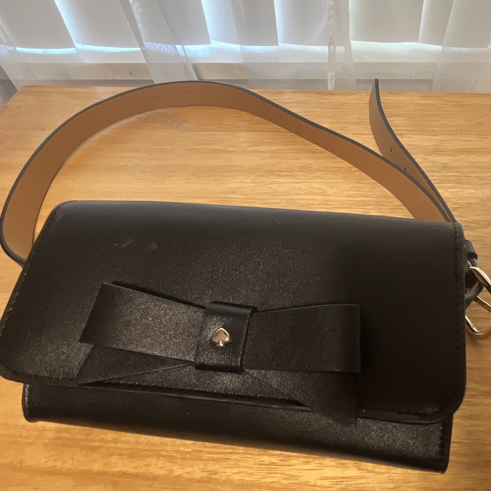 kate spade new york Black belt Bag Bow, L/XL