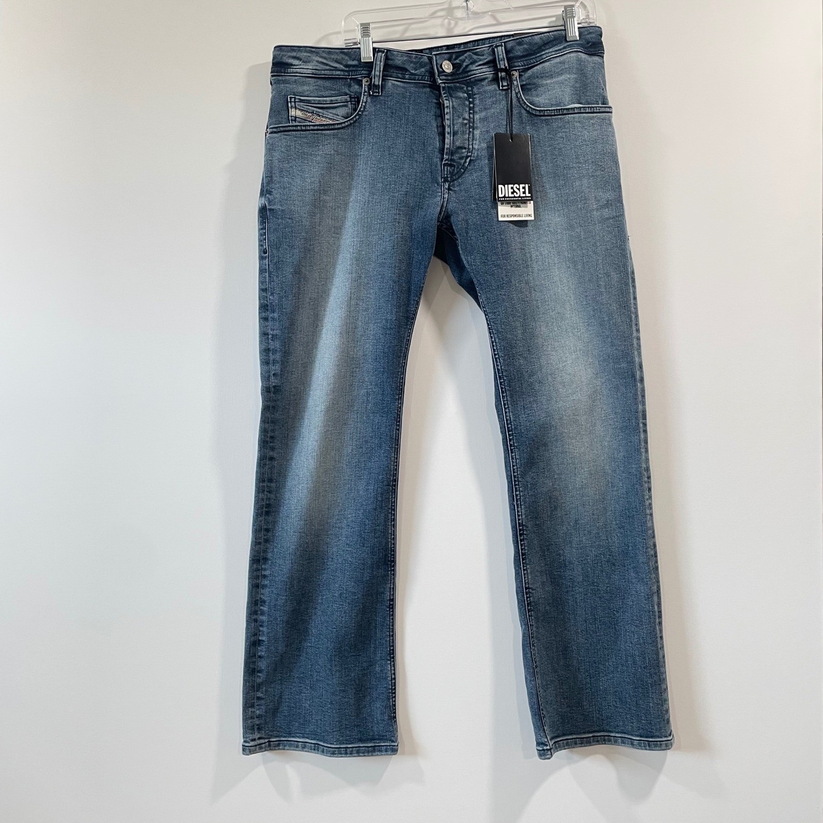 Diesel 2007 Zatiny Slim Bootcut Jeans Mens 34×30 (36×29) Blue NWT RE021