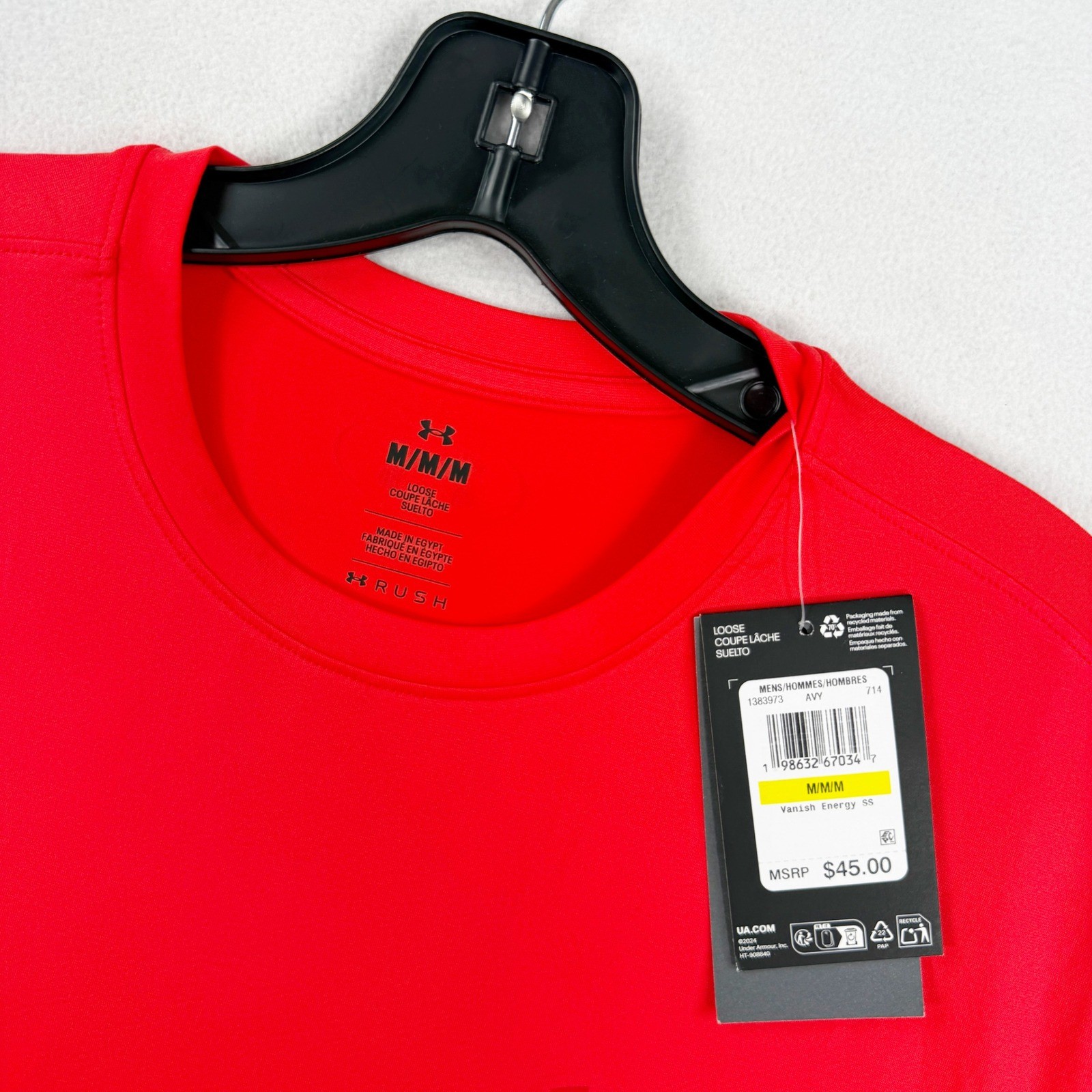 Under Armour Vanish Energy T-Shirt Size M Mens Racer Red – NEW