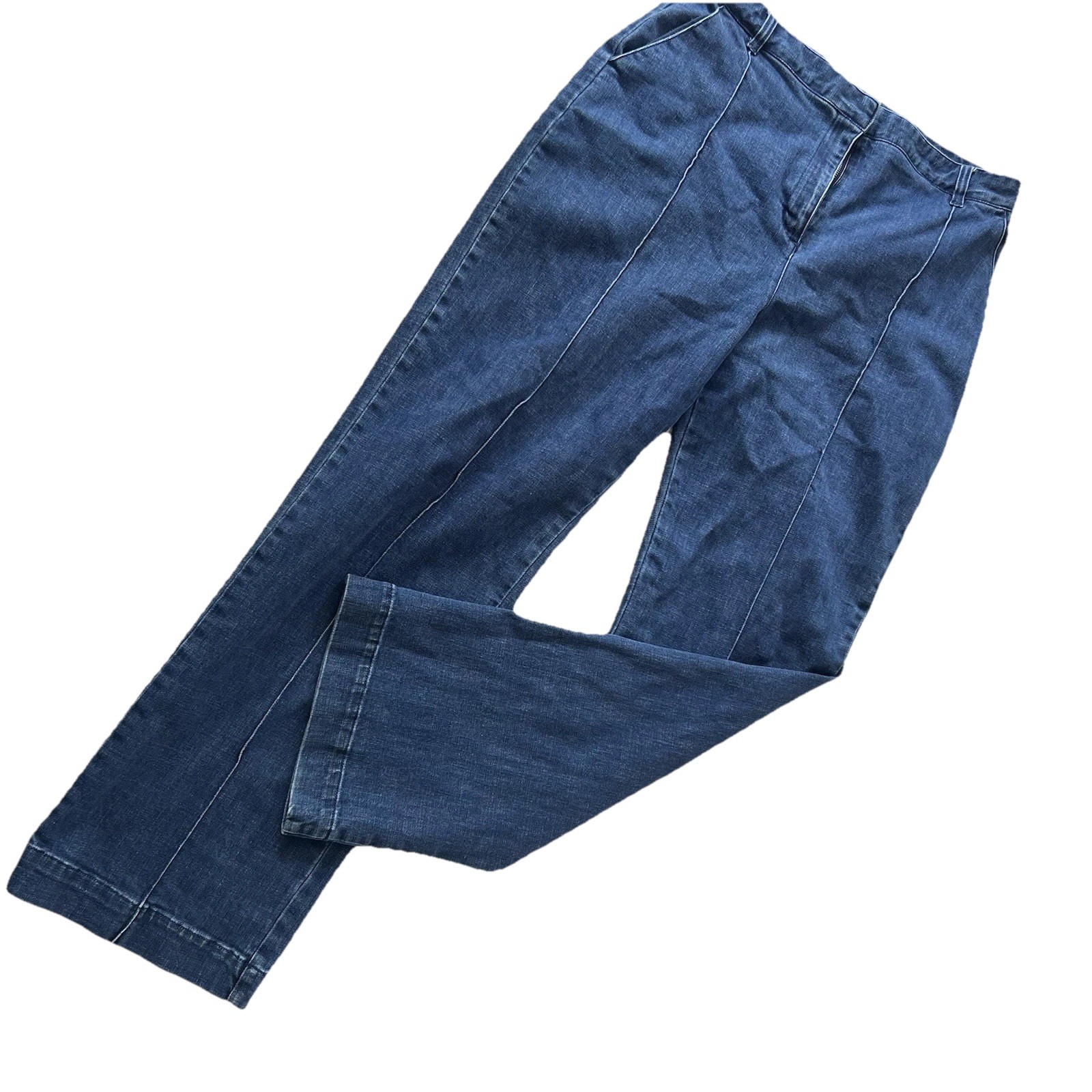 TRENERY Blue Stretch Poly Cotton blend Denim Trouser Pants Jeans.