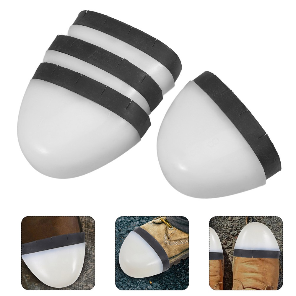 4 Pcs Safety Toe Covers Steel Shoe for Women Protective Re Usable Caps