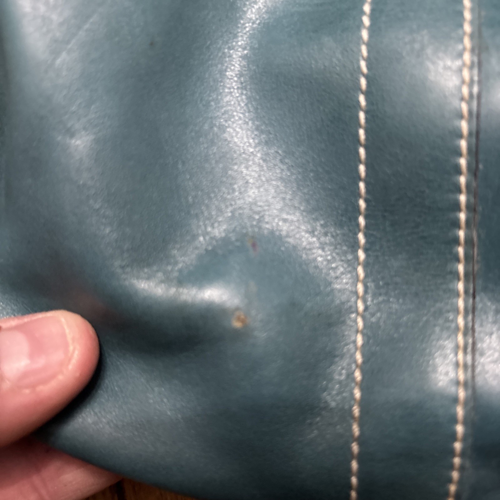 Vintage Coach Turquoise Blue Leather Ergo Y2K Mini Hobo Handbag READ