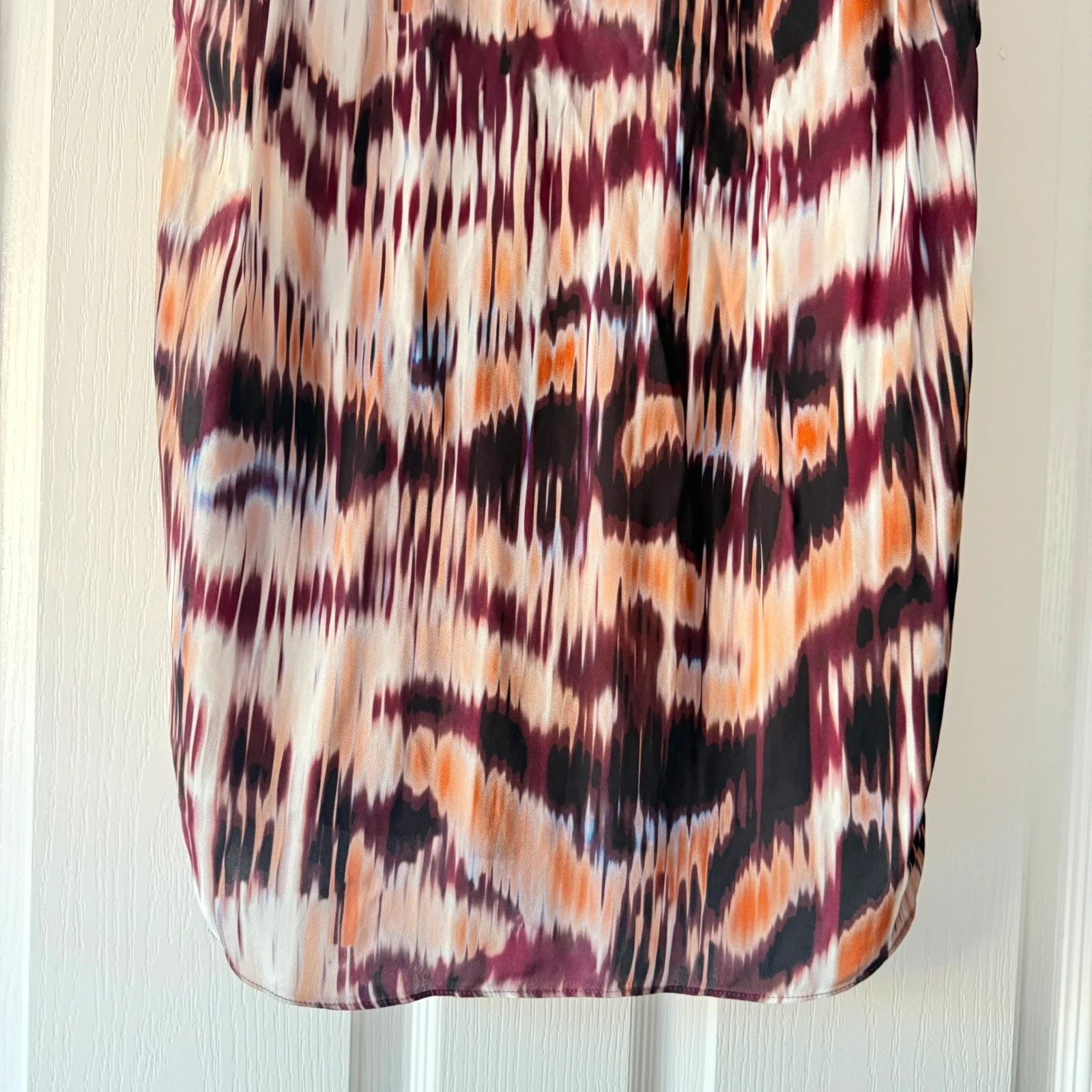 Reiss Wrap Front Top Sofia Peplum Ikat Pattern Size 8