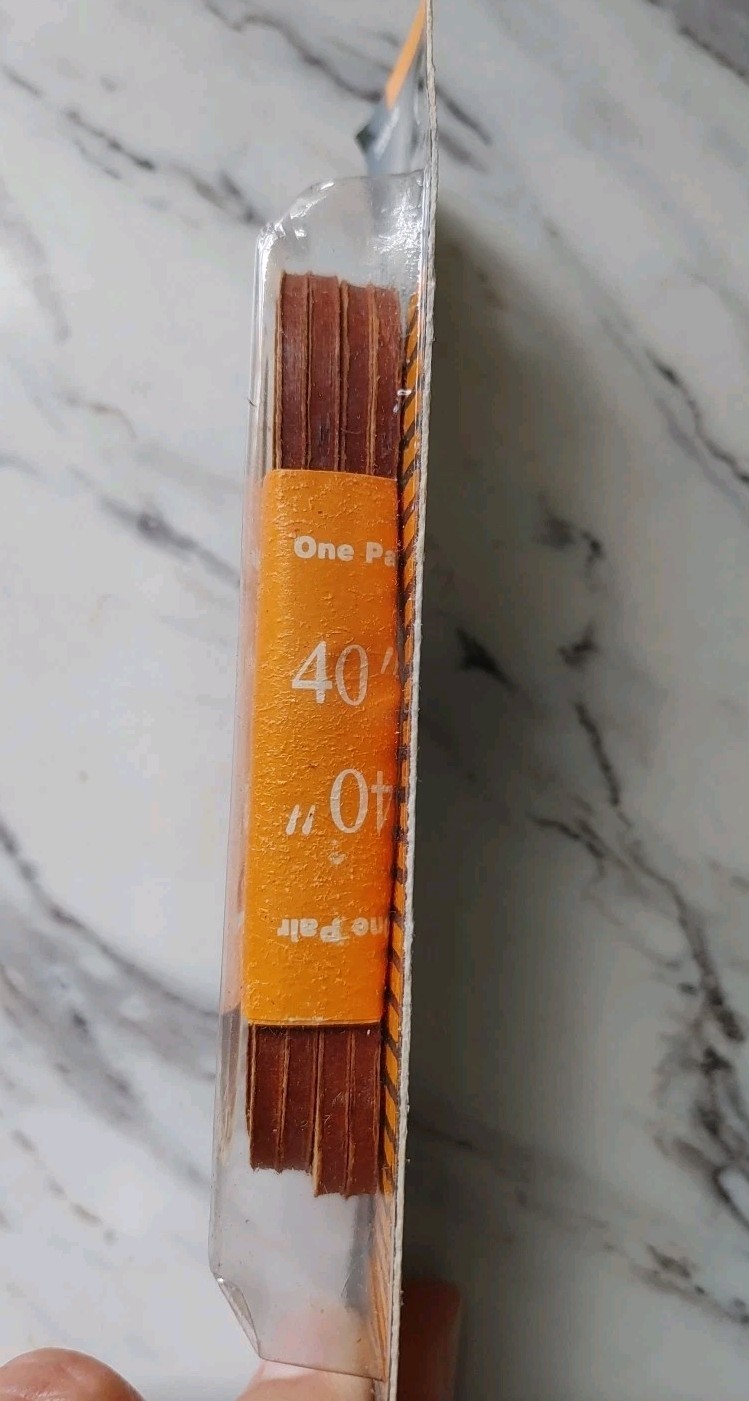 Leather Boot Laces 40 Inch Genuine Leather New Old Stock