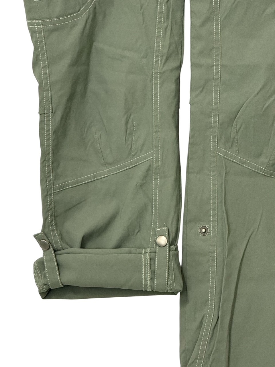 KUHL Womens Roll Up Pants Olive Green Stretch Outdoor Hiking Pockets Size 6 REG