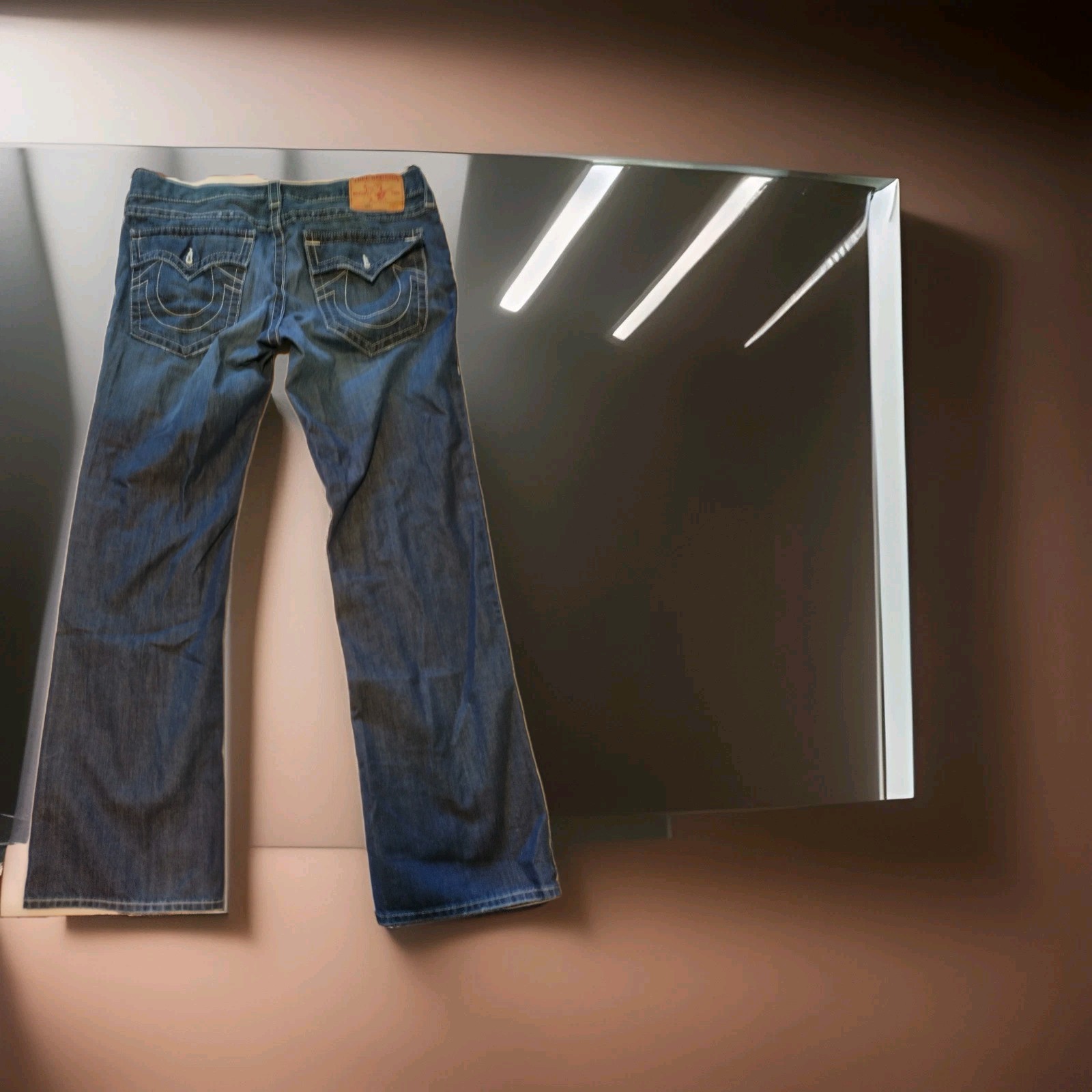True Religion Jeans World Tour Ricky 36×30″ Blue Cut#60451 RN#112790