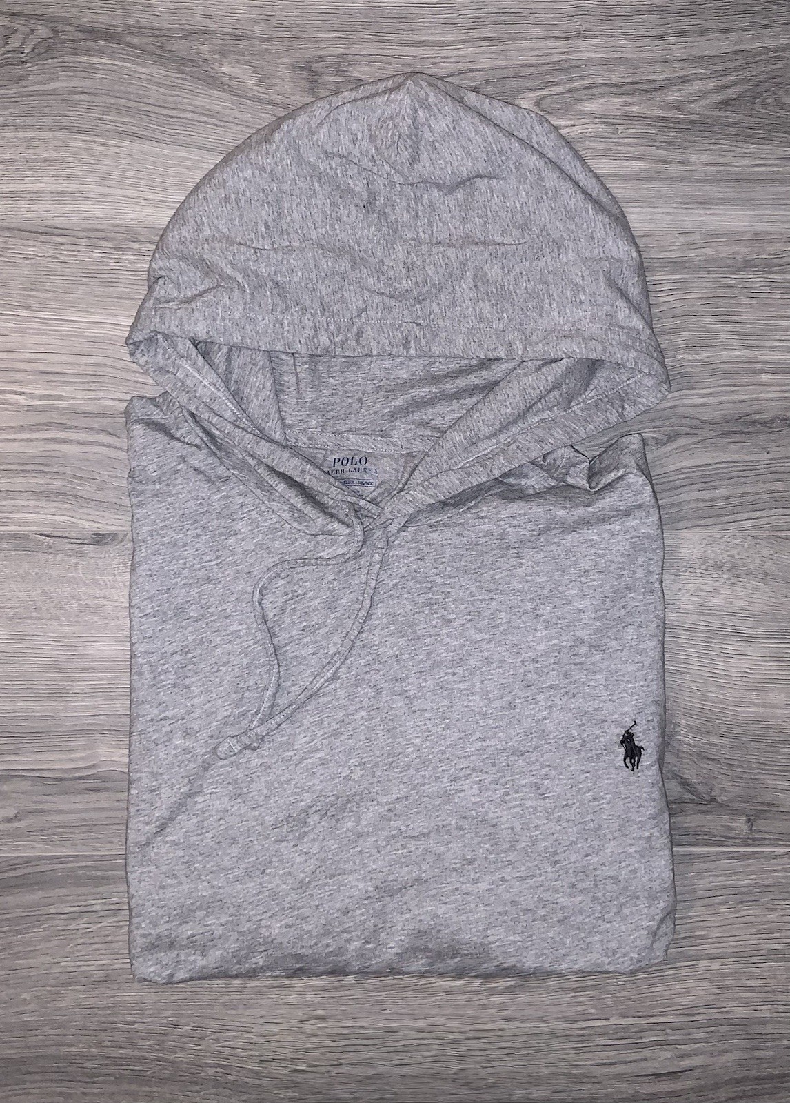 Polo Ralph Lauren Hooded Long Sleeve Cotton T Shirt Grey Heather Men’s XLT