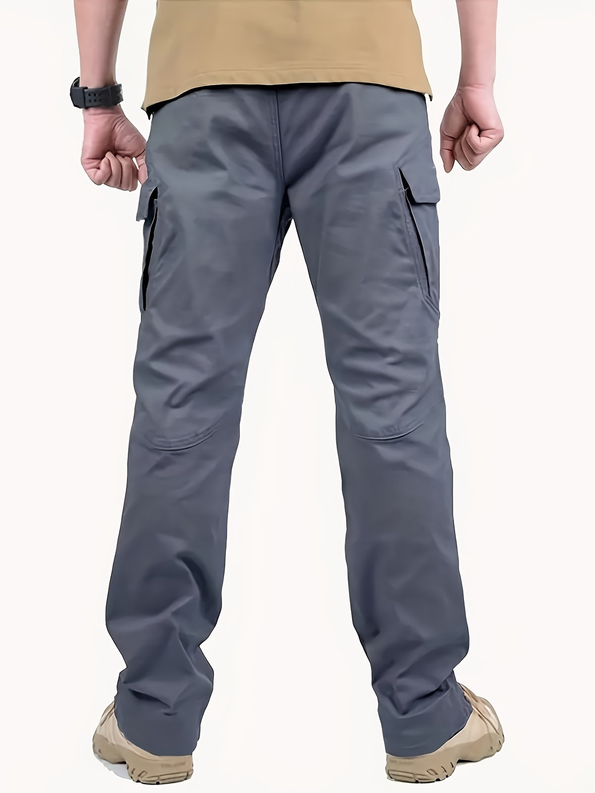 Men’s Tactical Cargo Pants Straight Fit Combat Work Trousers for Outdoor Hiking