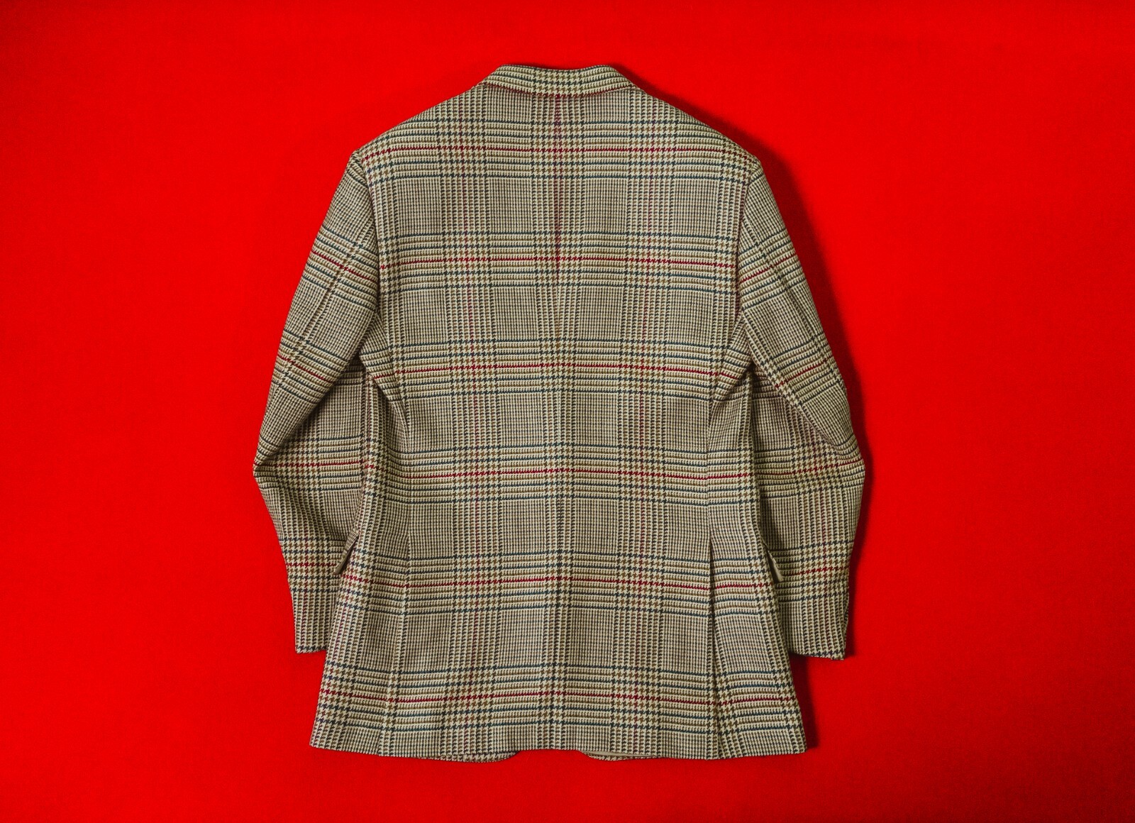 CORNELIANI Sartoria Men 90% Wool 10% Cashmere Plaid Beige Size 48 / M Jacket