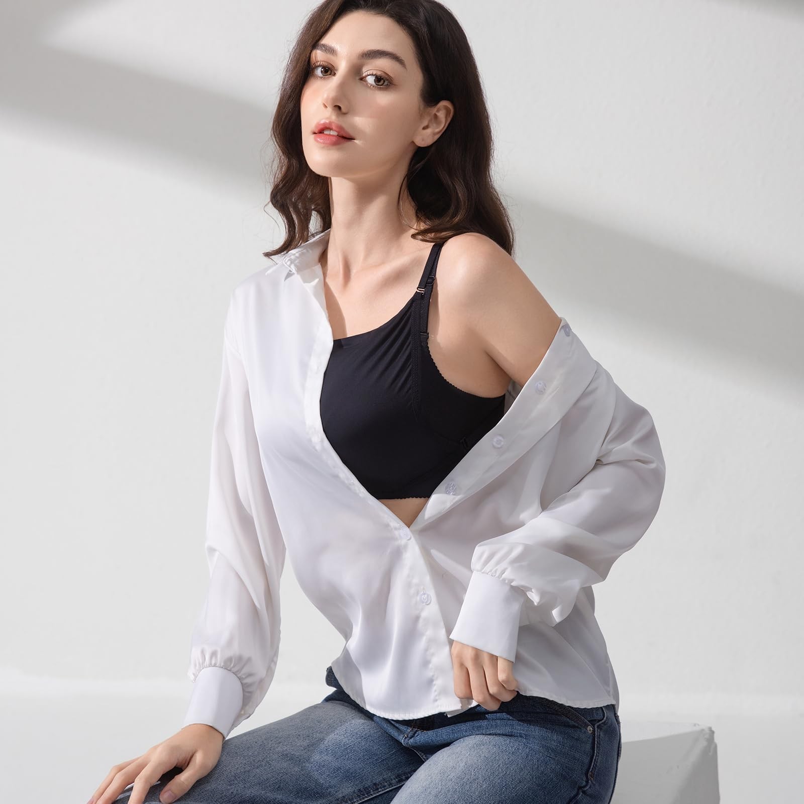 3Pcs Lady Wearable Mock Camisole Bra Insert Overlay Modesty Panel Vest.