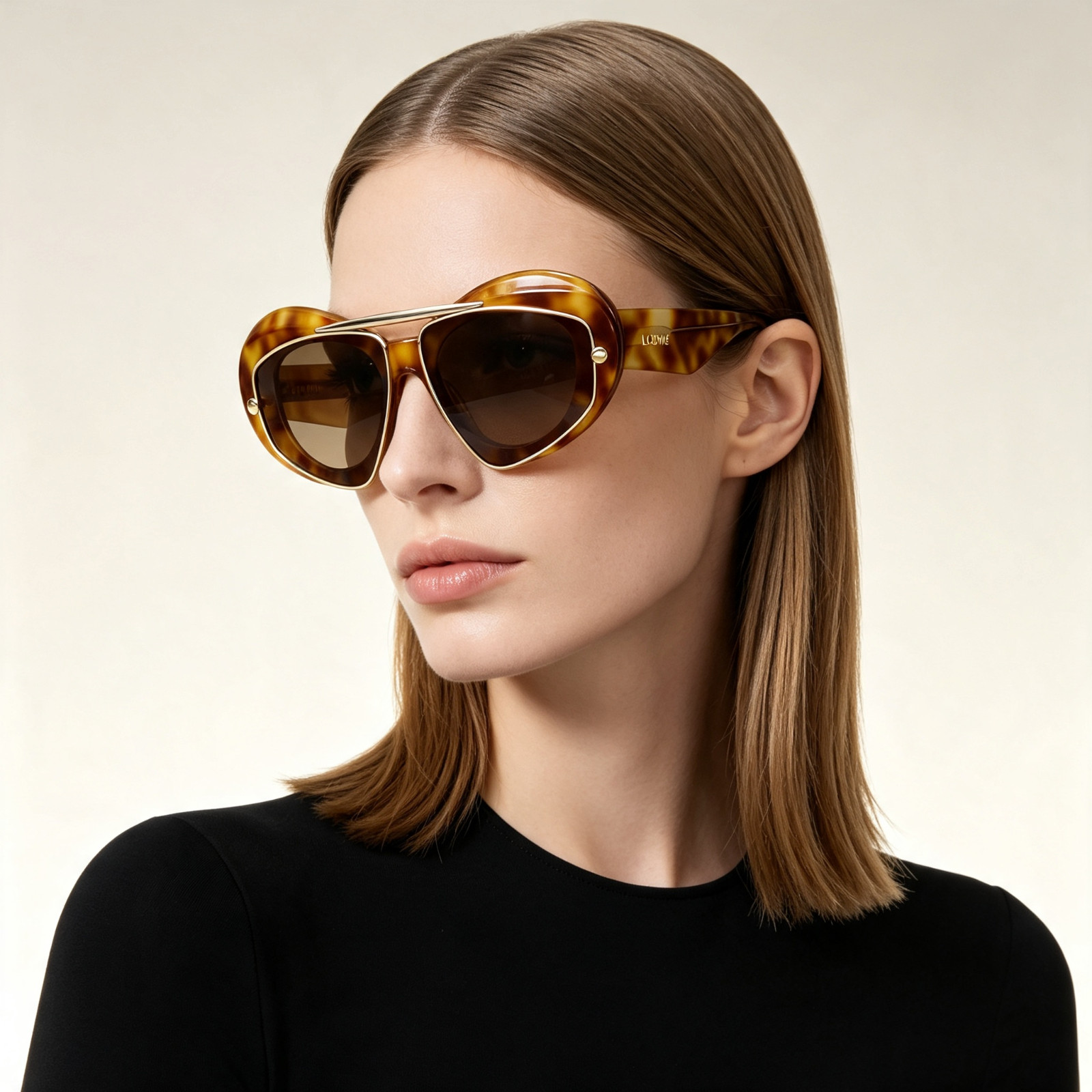 Loewe Aviator Sunglasses Tortoise Shell Frame Street Commute LW40120I 59‑13‑140