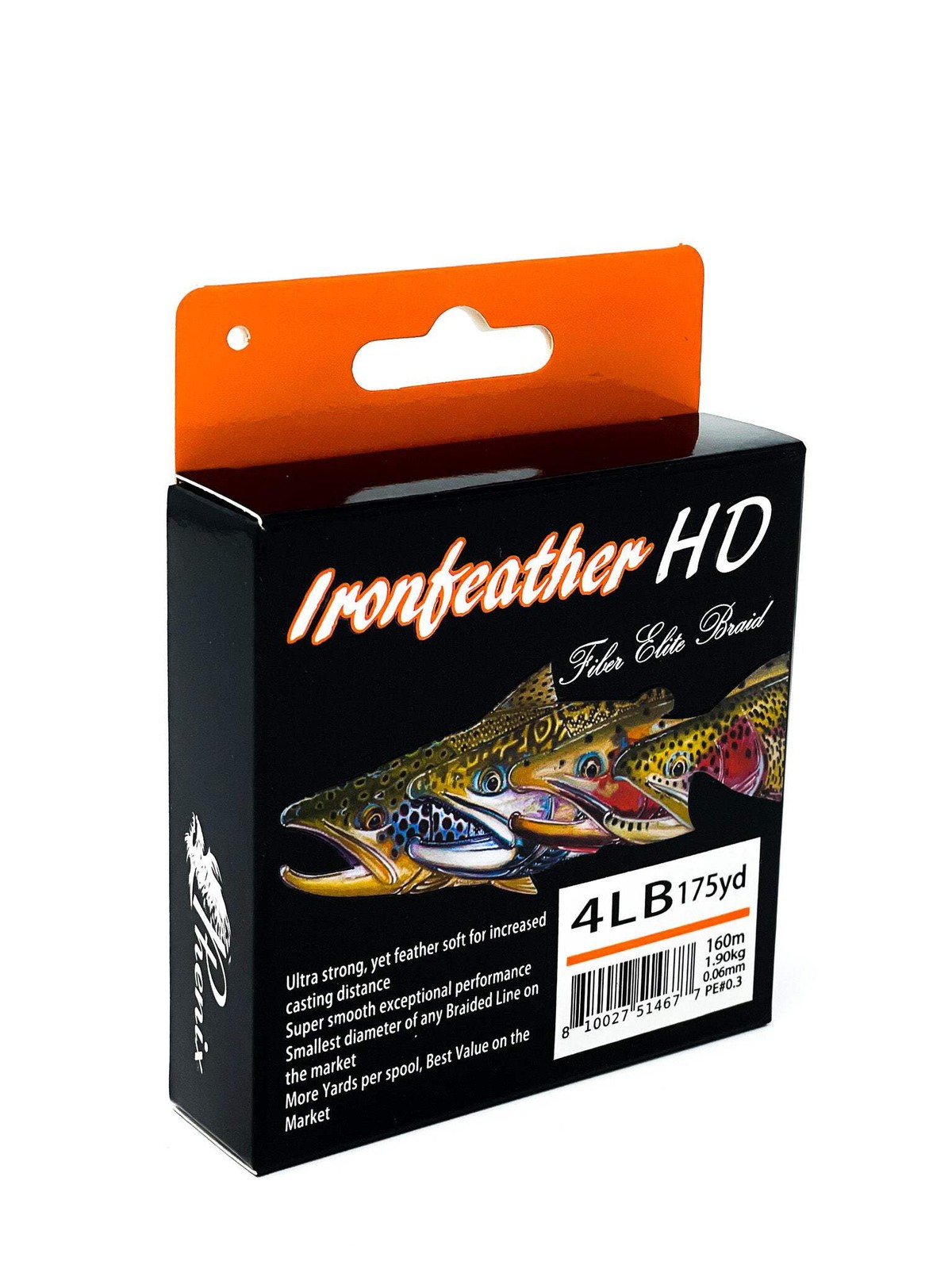 PHENIX IRONFEATHER BRAID 175YD SELECT COLOR SELECT SIZE IRON FEATHER TROUT BRAID