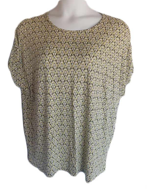 J. Jill Wearever Collection Lemongrass Multicolor Knit Tunic Top Size 3X NWT $89